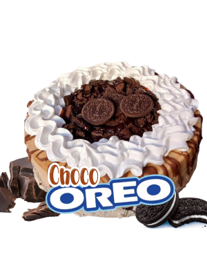 Pastel de Oreo con base de chocolate o fresa Nesquik